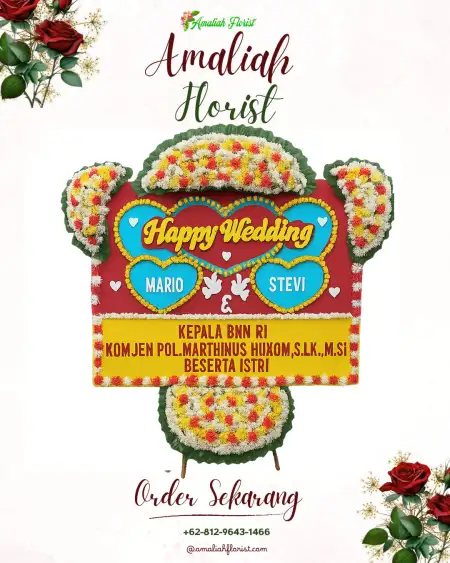 Papan Bunga Pernikahan Sraten
